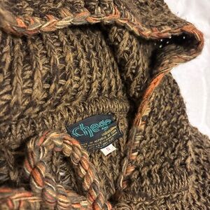 Vintage 1970s Crocheted Coat with Hood NWOT